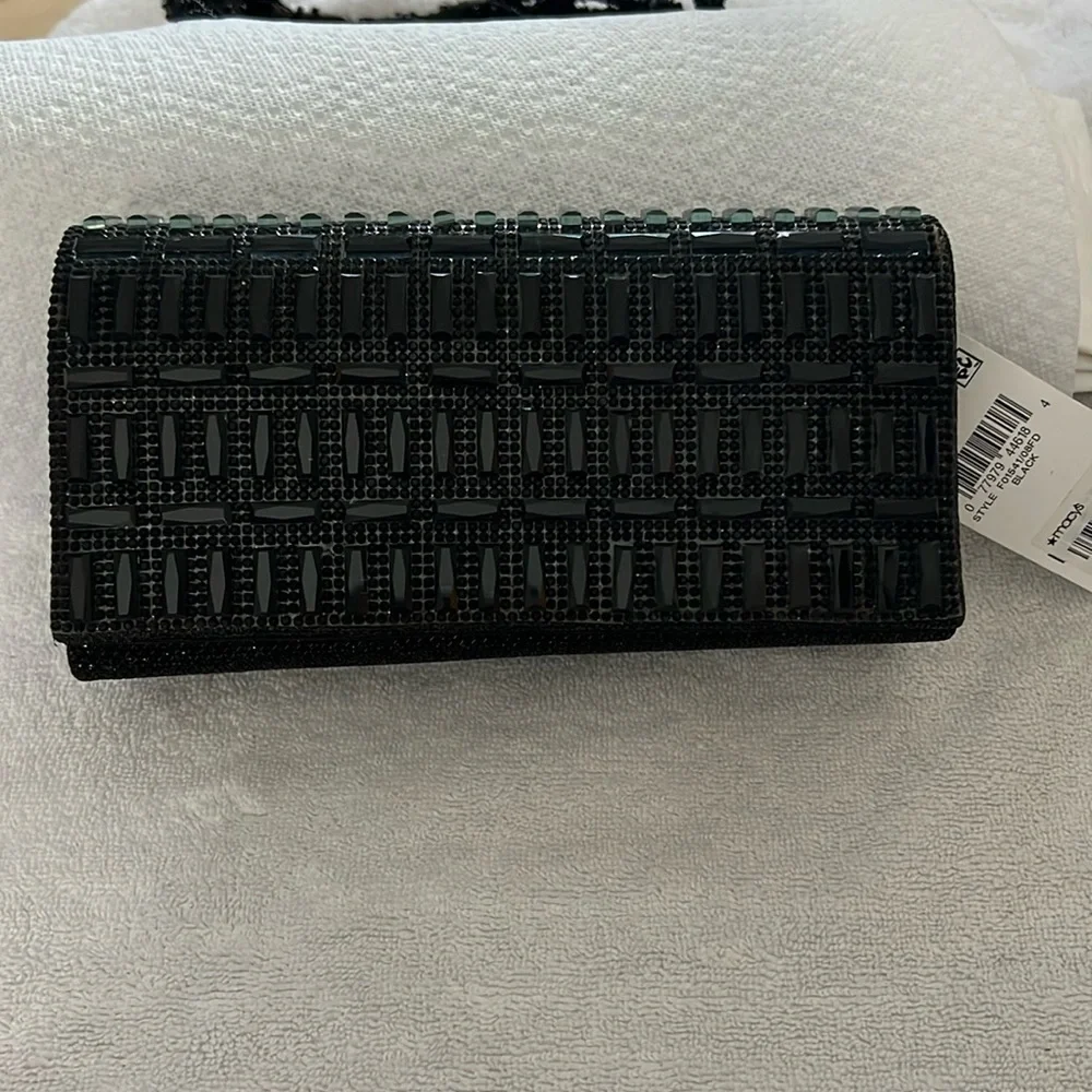 INC International Concept NWT Beaded Stone Clutch - Picture 1 of 10